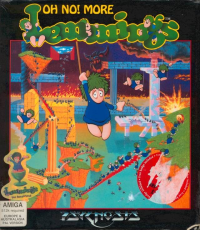Oh No! More Lemmings Amiga US box art
